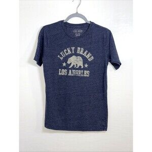 LUCKY BRAND Boys Bear Graphic Short Sleeve T-shirt Blue Size Large (14/16)